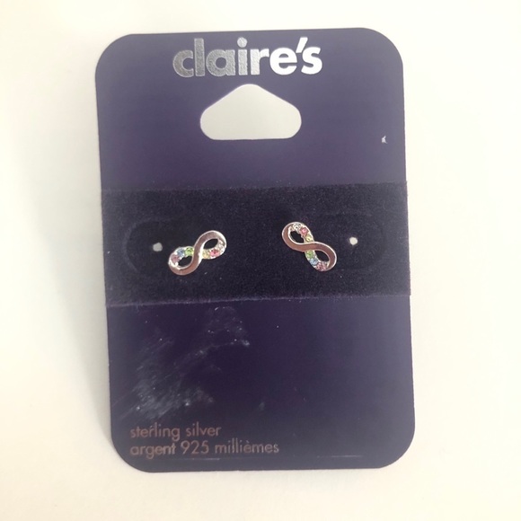 Claire's Santa Claus and Infinity Stud 925 Earring - Picture 3 of 4